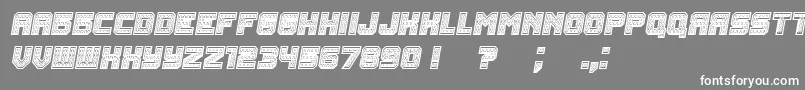 Rubles BoldItalic Font – White Fonts on Gray Background