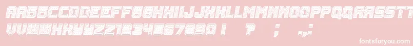 Rubles BoldItalic Font – White Fonts on Pink Background