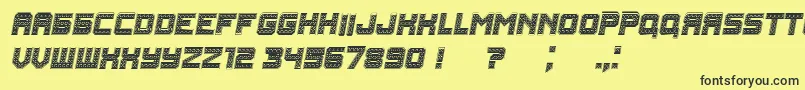 Rubles Italic Font – Black Fonts on Yellow Background