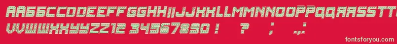 Шрифт Rubles Italic – зелёные шрифты на красном фоне