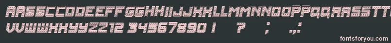 Rubles Italic Font – Pink Fonts on Black Background