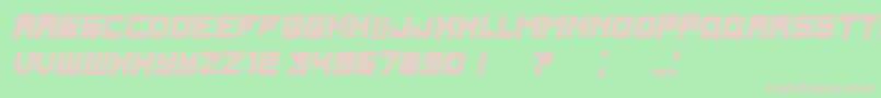 Rubles Italic Font – Pink Fonts on Green Background