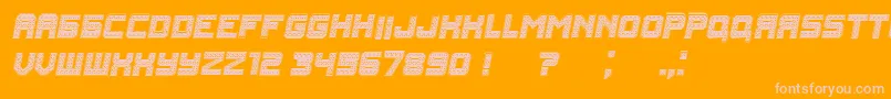 Rubles Italic Font – Pink Fonts on Orange Background