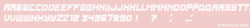 Rubles Italic Font – White Fonts on Pink Background