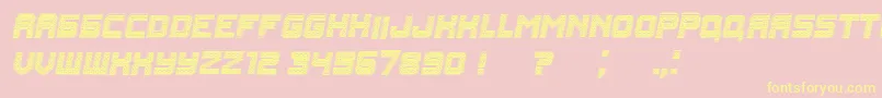 Rubles Italic Font – Yellow Fonts on Pink Background