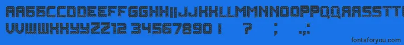 Rubles Font – Black Fonts on Blue Background