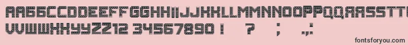 Rubles Font – Black Fonts on Pink Background