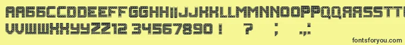 Rubles Font – Black Fonts on Yellow Background