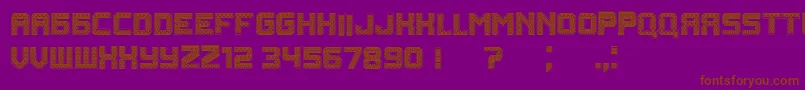 Rubles Font – Brown Fonts on Purple Background