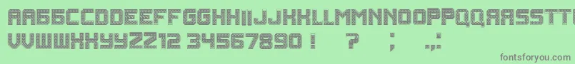 Rubles Font – Gray Fonts on Green Background