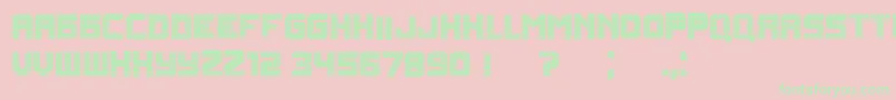 Rubles Font – Green Fonts on Pink Background