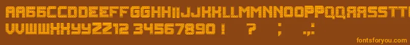 Rubles Font – Orange Fonts on Brown Background