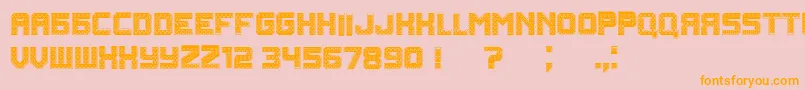 Rubles Font – Orange Fonts on Pink Background