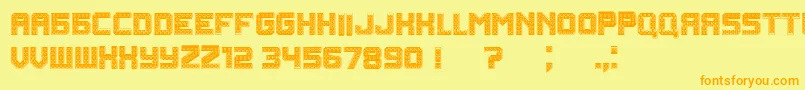 Rubles Font – Orange Fonts on Yellow Background