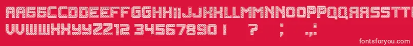 Rubles Font – Pink Fonts on Red Background