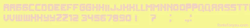 Rubles Font – Pink Fonts on Yellow Background