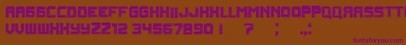 Rubles Font – Purple Fonts on Brown Background