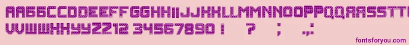 Rubles Font – Purple Fonts on Pink Background