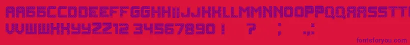 Rubles Font – Purple Fonts on Red Background