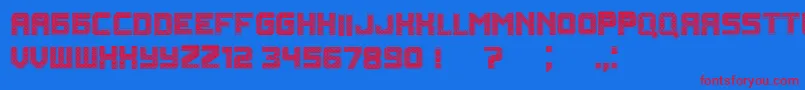 Rubles Font – Red Fonts on Blue Background