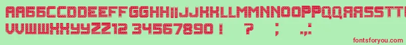 Rubles Font – Red Fonts on Green Background