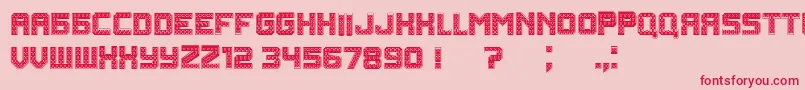 Rubles Font – Red Fonts on Pink Background