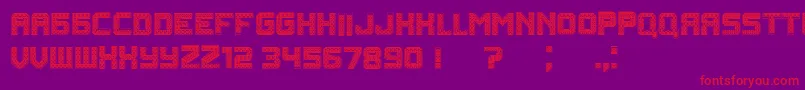 Rubles Font – Red Fonts on Purple Background