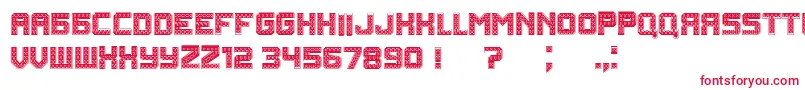 Rubles Font – Red Fonts on White Background