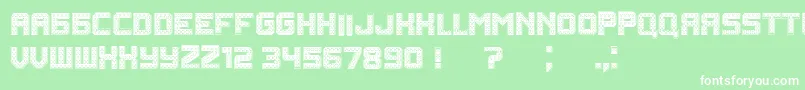 Rubles Font – White Fonts on Green Background