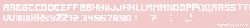 Rubles-Schriftart – Weiße Schriften auf rosa Hintergrund