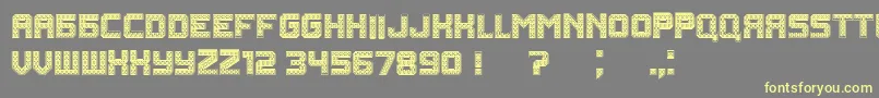 Rubles Font – Yellow Fonts on Gray Background