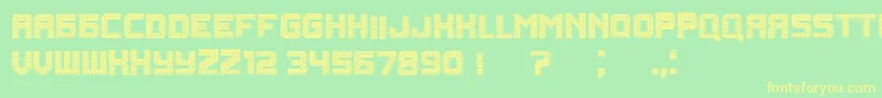 Rubles Font – Yellow Fonts on Green Background