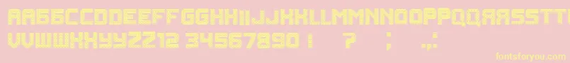 Rubles Font – Yellow Fonts on Pink Background