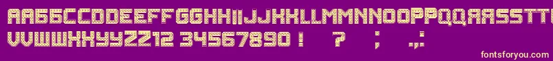 Rubles Font – Yellow Fonts on Purple Background