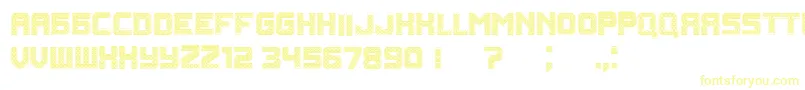 Rubles Font – Yellow Fonts on White Background