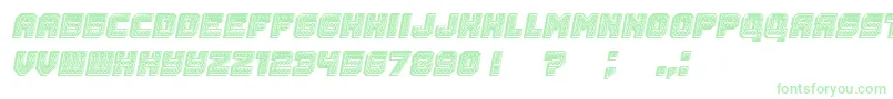 Fonte Rubles3D Italic – fontes verdes