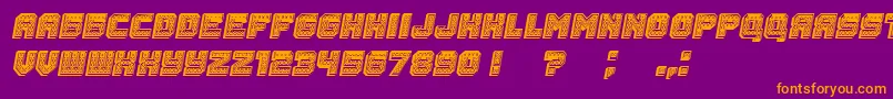 fuente Rubles3D Italic – Fuentes Naranjas Sobre Fondo Morado