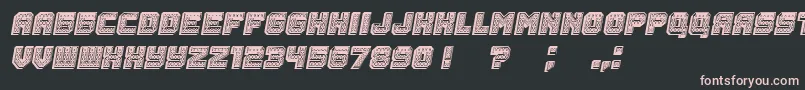 Rubles3D Italic Font – Pink Fonts on Black Background