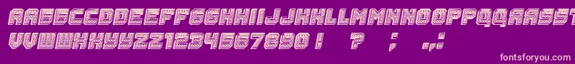 Rubles3D Italic Font – Pink Fonts on Purple Background