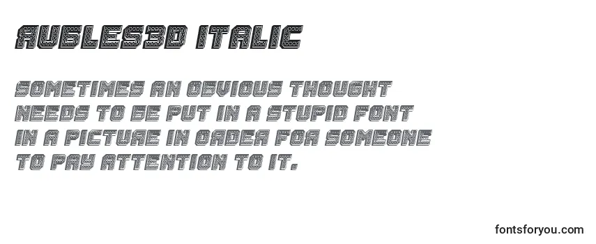 Schriftart Rubles3D Italic