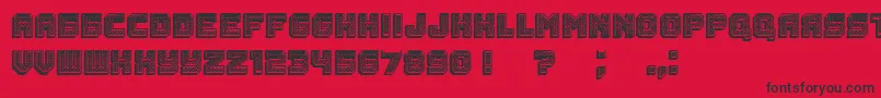 Rubles3D Font – Black Fonts on Red Background