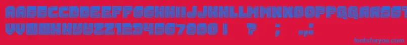 Rubles3D Font – Blue Fonts on Red Background