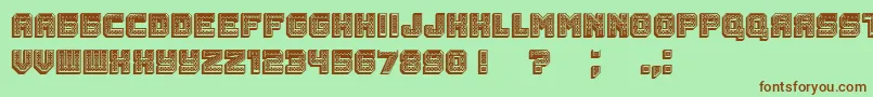 Rubles3D Font – Brown Fonts on Green Background