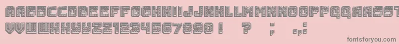 Rubles3D-Schriftart – Graue Schriften auf rosa Hintergrund