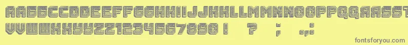 Rubles3D Font – Gray Fonts on Yellow Background