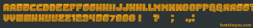 Rubles3D Font – Orange Fonts on Black Background