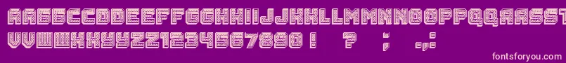 Rubles3D Font – Pink Fonts on Purple Background