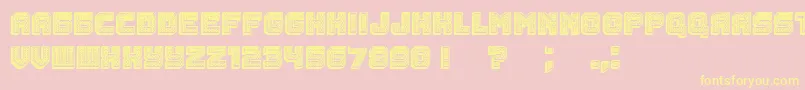 Rubles3D Font – Yellow Fonts on Pink Background