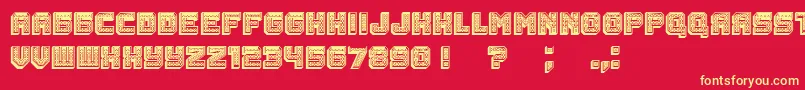 Rubles3D Font – Yellow Fonts on Red Background