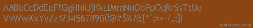 Czcionka RUBTTS   – szare czcionki na brązowym tle